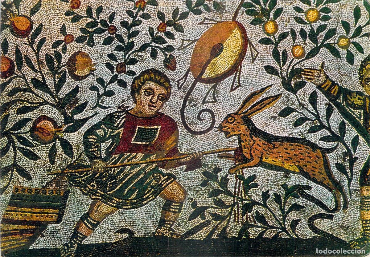 Postales: Postal Mosaico Romano de Caza de Liebre Piazza Armerina Sicilia
