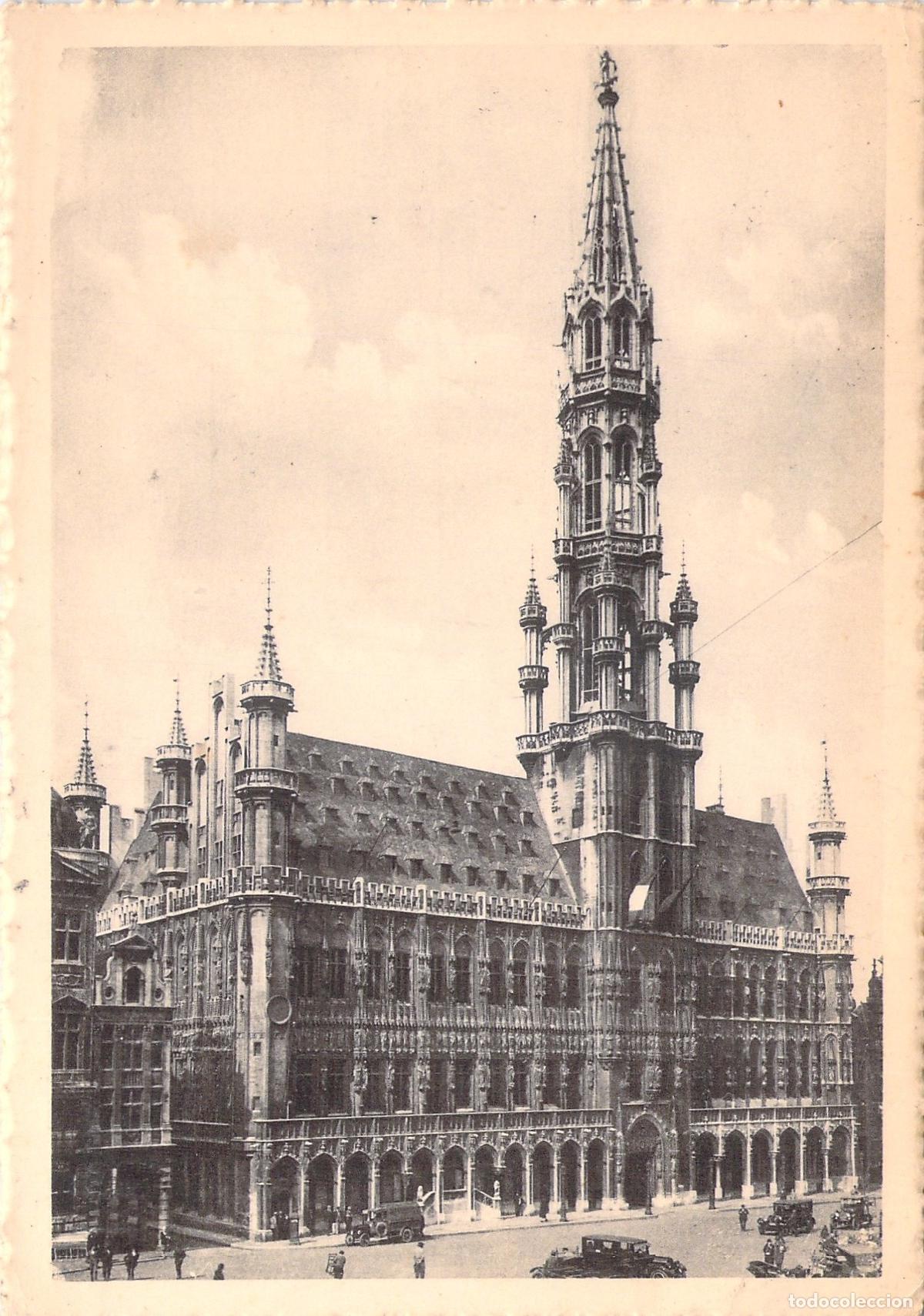 Postales: Postal del Ayuntamiento de Bruselas H&ocirc;tel de Ville B&eacute;lgica