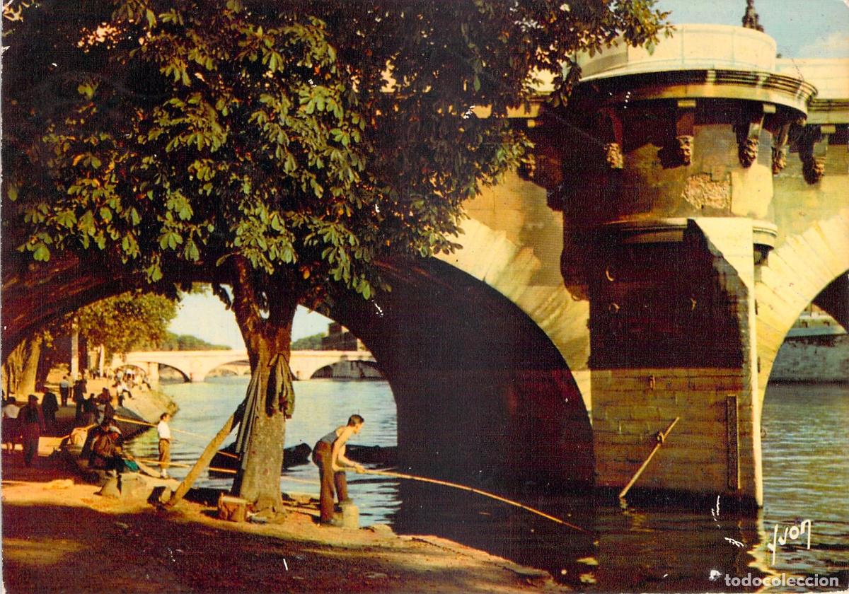 Postales: Postal de Par&iacute;s, Puente Pont-Neuf y Orillas del R&iacute;o Sena