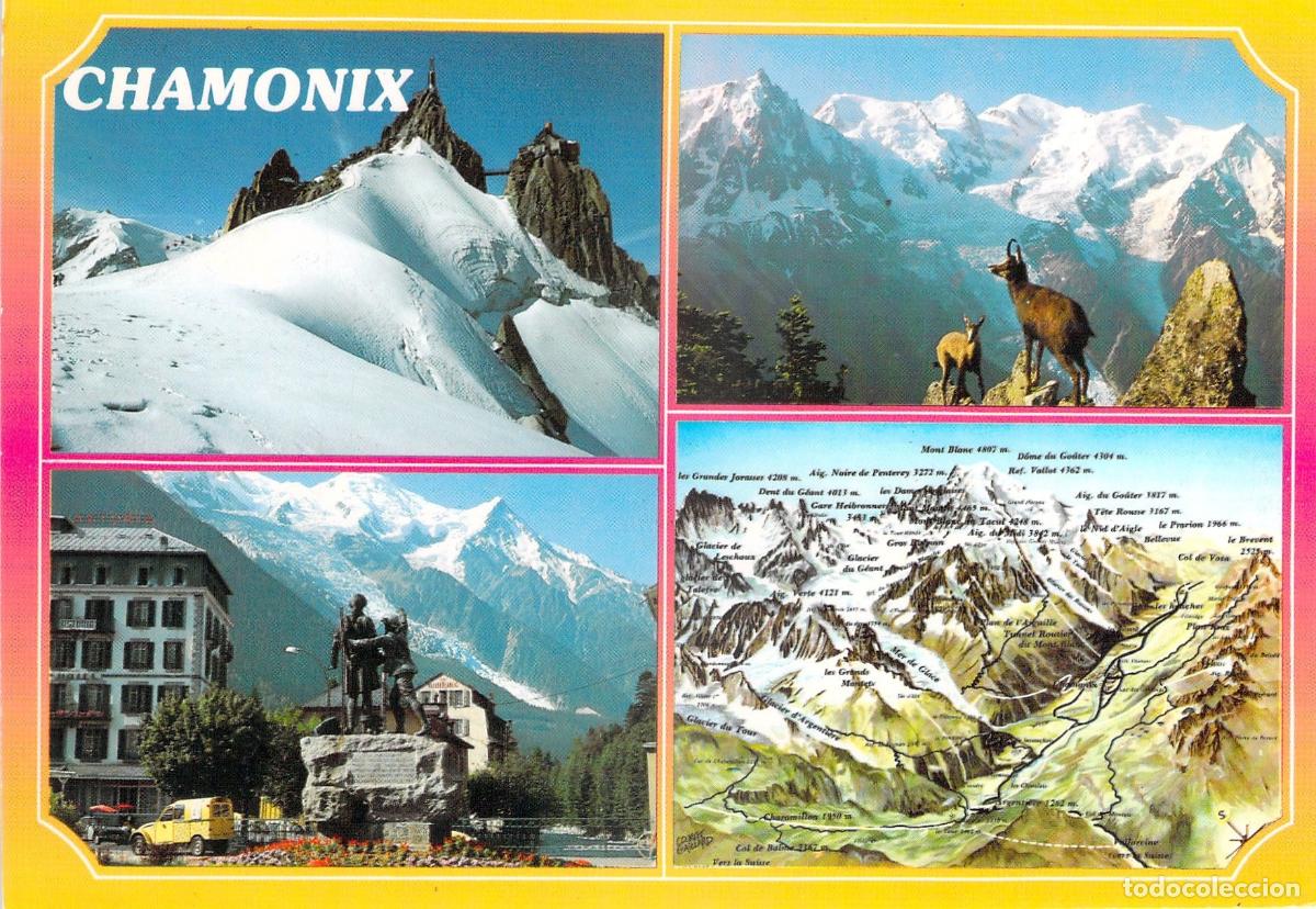 Postales: Postal Multivista de Chamonix Mont-Blanc Alta Saboya Francia