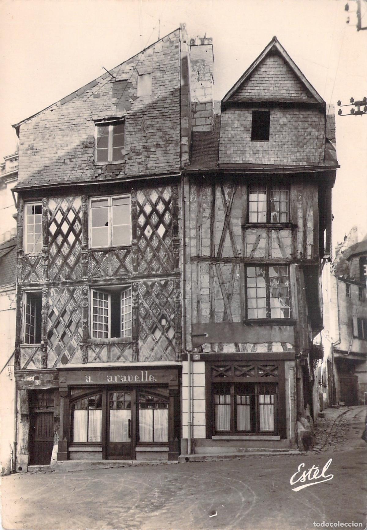 Postales: Postal de Saumur: Casas Medievales de Entramado de Madera