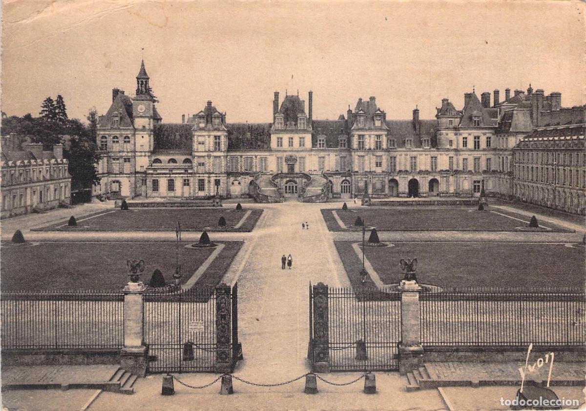 Postales: Postal Palacio de Fontainebleau Cour des Adieux Francia