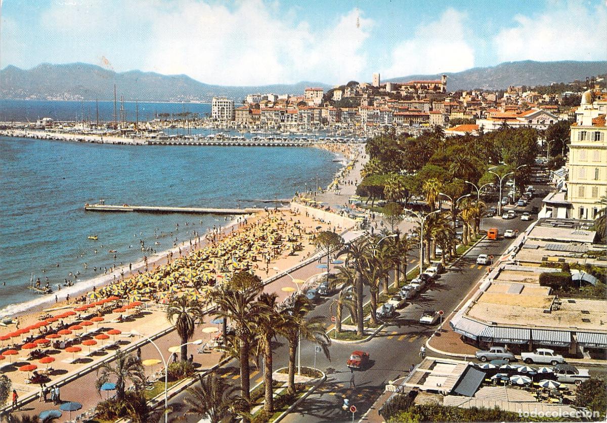 Postales: Postal de Cannes: La Croisette y Le Suquet, Francia