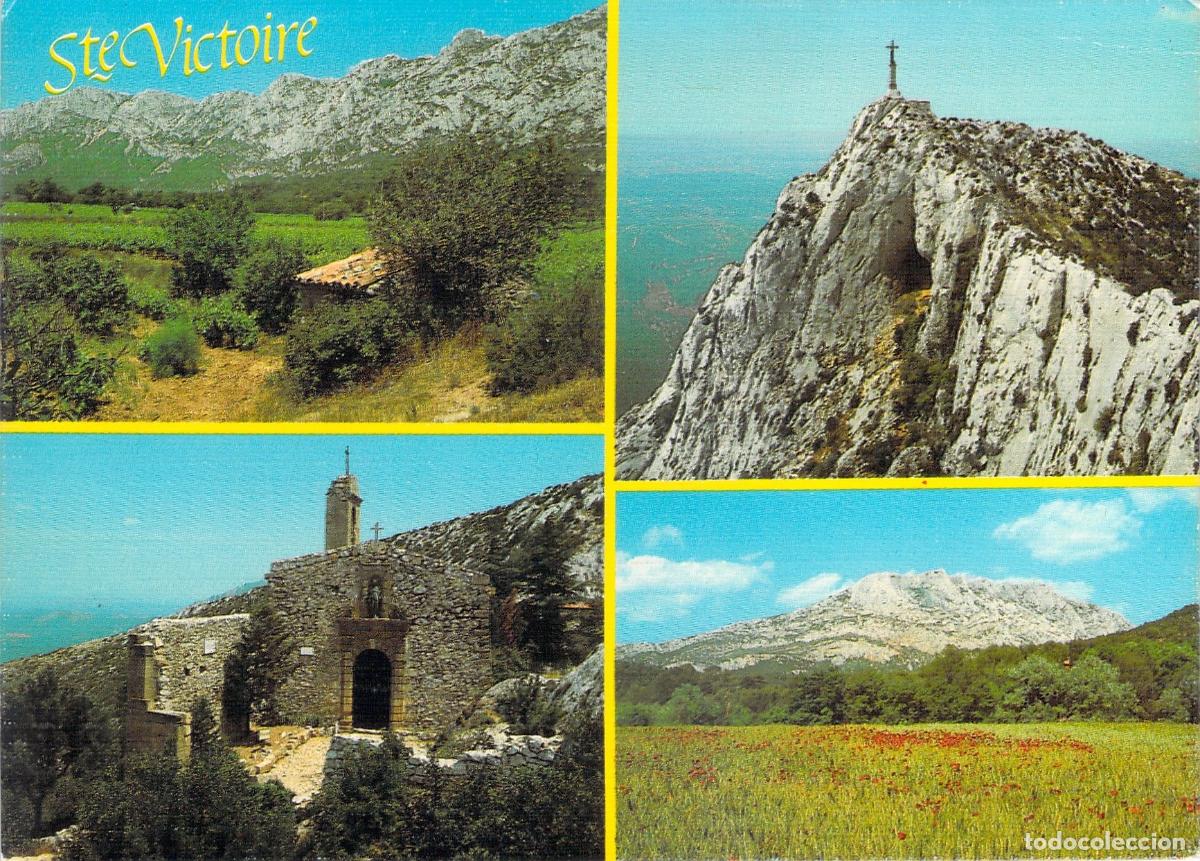 Postales: Postal de la Monta&ntilde;a Sainte-Victoire en Provenza Francia