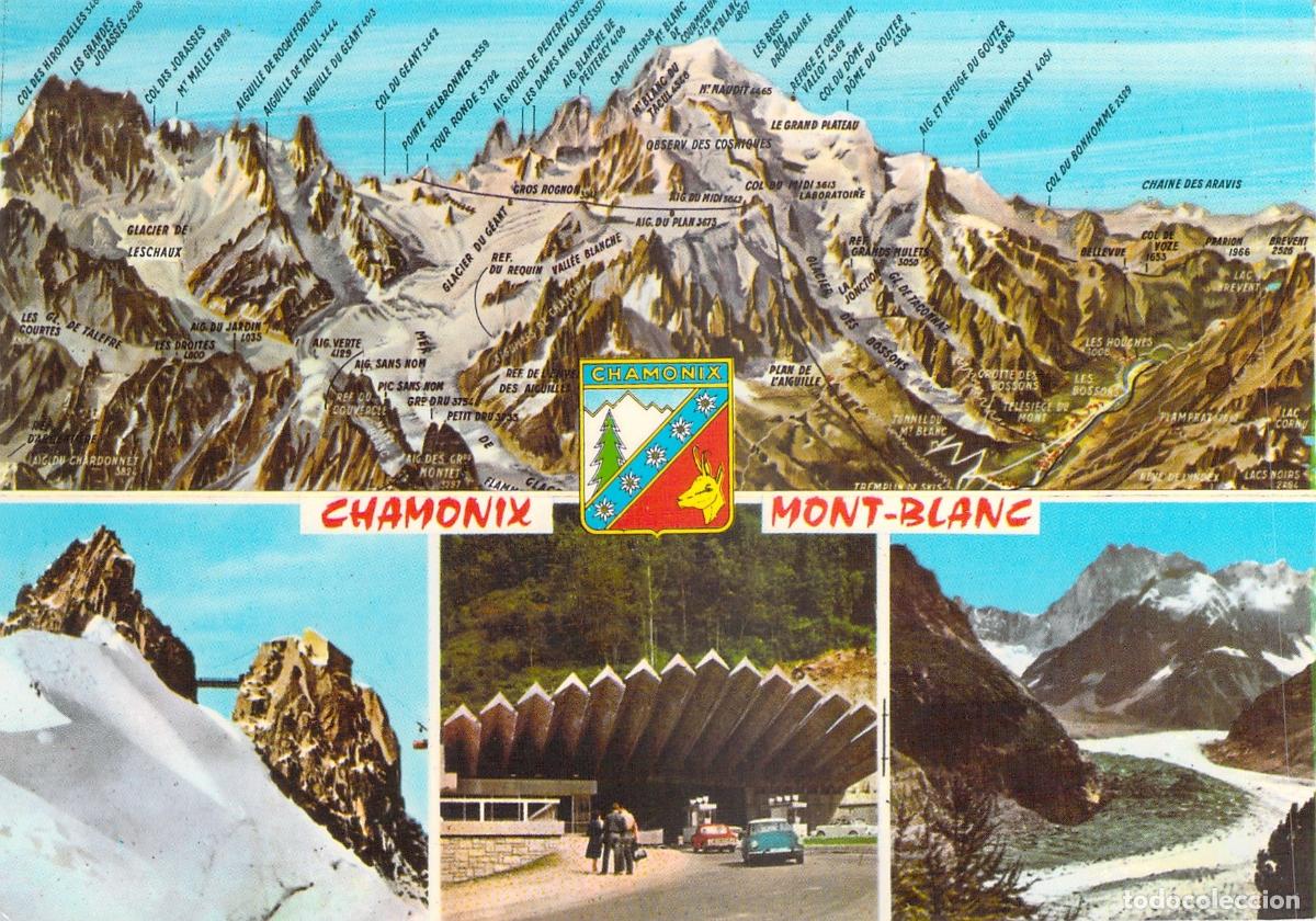 Postales: Postal Multivista de Chamonix Mont-Blanc Alpes Franceses