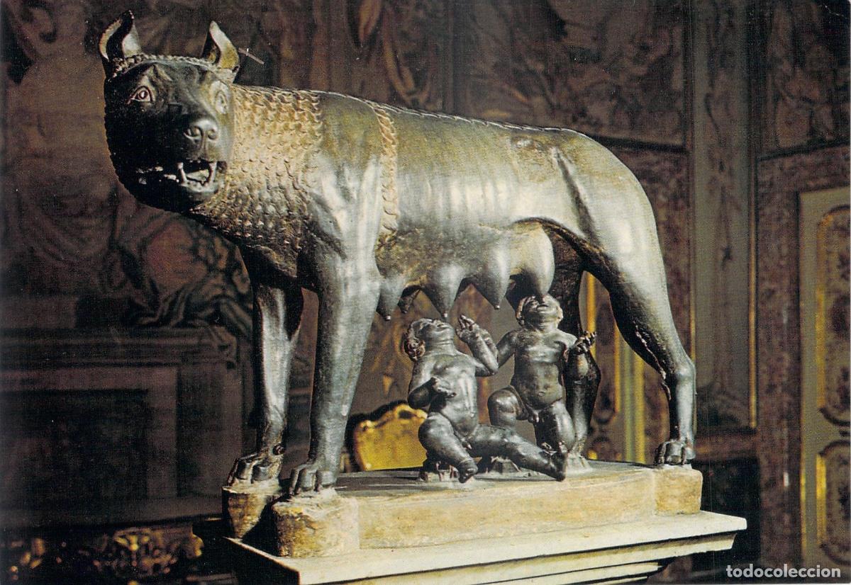 Postales: Postal Loba Capitolina R&oacute;mulo y Remo Roma Italia