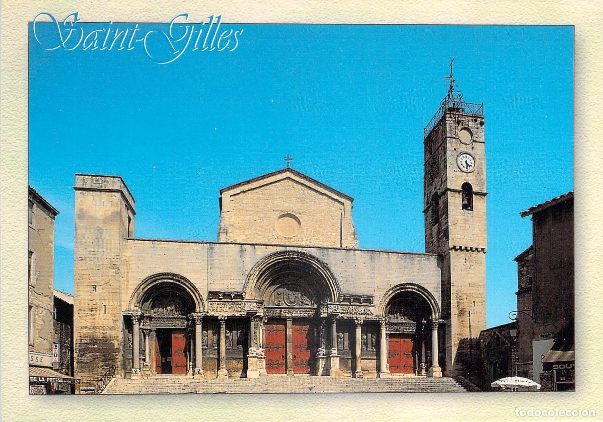 Postales: Postal de la Abad&iacute;a de Saint-Gilles en Gard, Francia