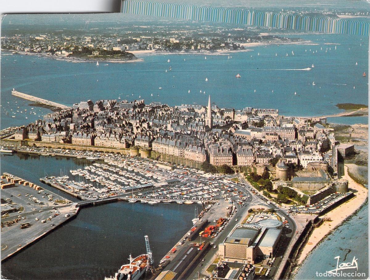 Postales: Postal de Saint-Malo Vista A&eacute;rea de la Ciudad Amurallada