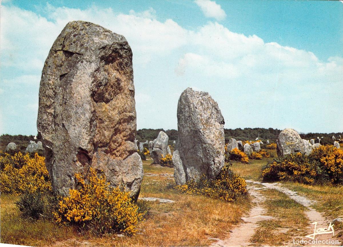 Postales: Postal de los Alineamientos de Menhires de Le M&eacute;nec en Carnac, Breta&ntilde;a