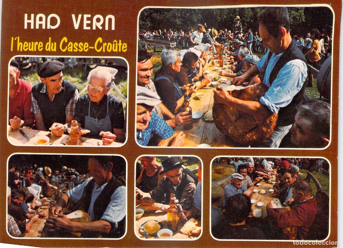 Postales: Postal de Breta&ntilde;a Hora del Casse-Cro&ucirc;te Tradici&oacute;n Francesa