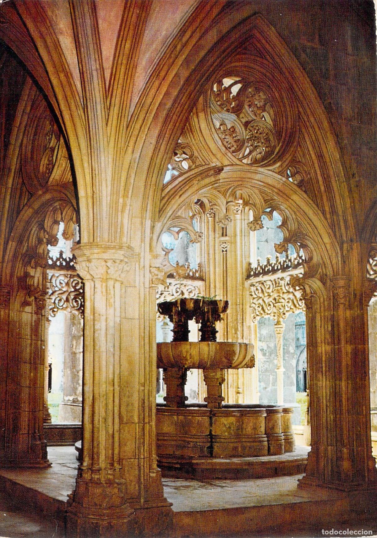 Postales: Postal del Lavatorio del Claustro Real en el Monasterio de Batalha, Portugal