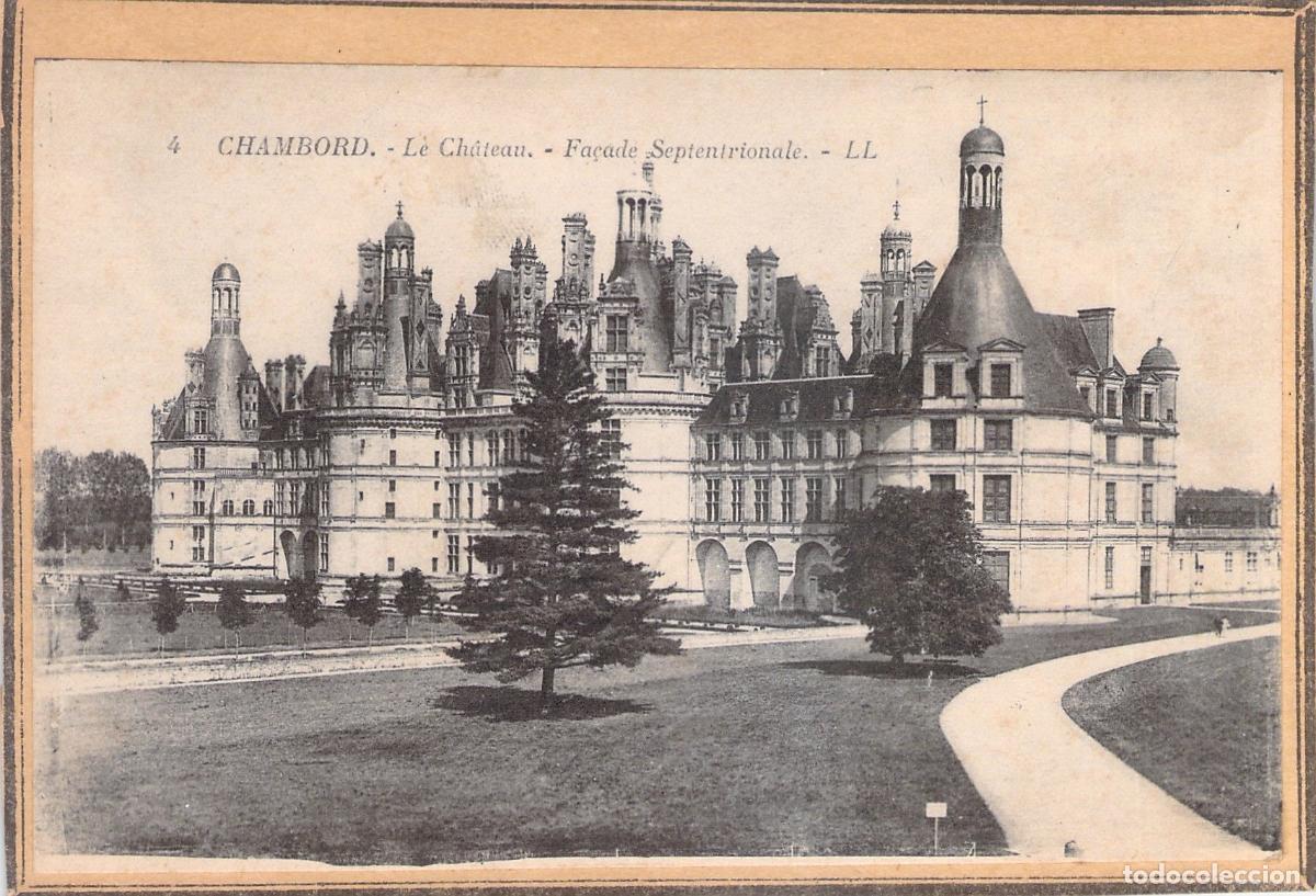 Postales: Postal del Castillo de Chambord Fachada Septentrional Francia