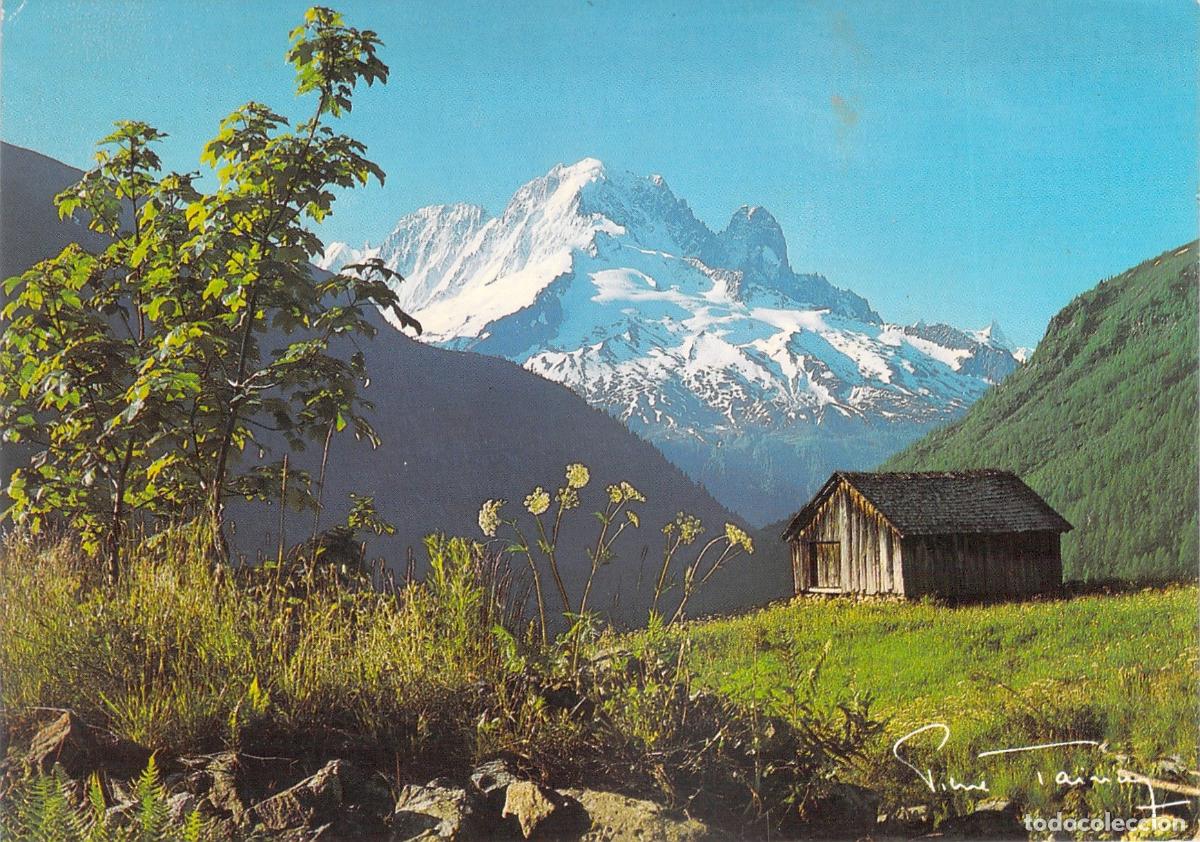 Postales: Postal Alpinismo Aiguille Verte y Drus desde el Buet Chamonix