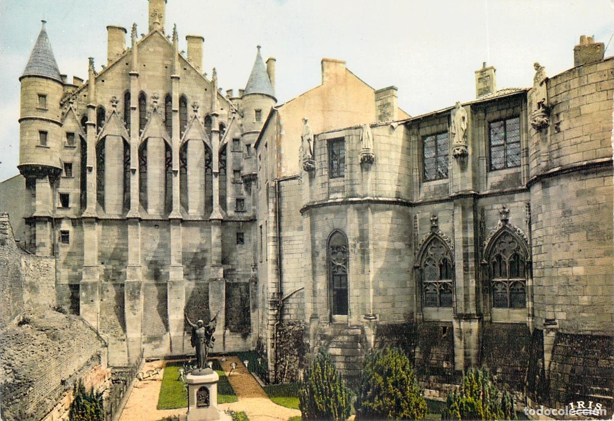 Postales: Postal de Poitiers Palais des Ducs d'Aquitaine y Estatua de Juana de Arco