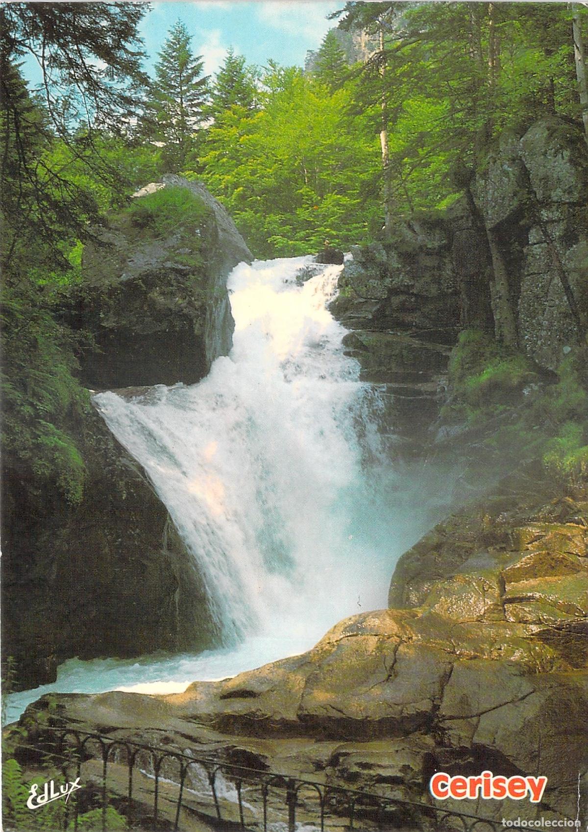 Postales: Postal de la Cascada del Cerisey en Cauterets, Pirineos