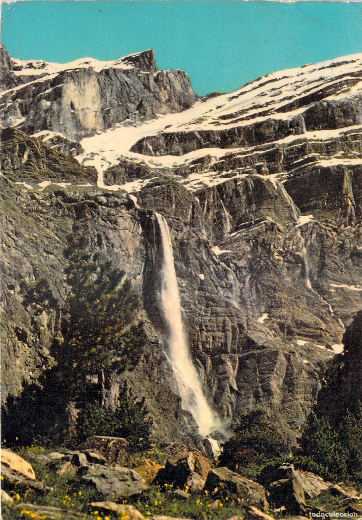 Postales: Postal de la Gran Cascada de Gavarnie en los Pirineos