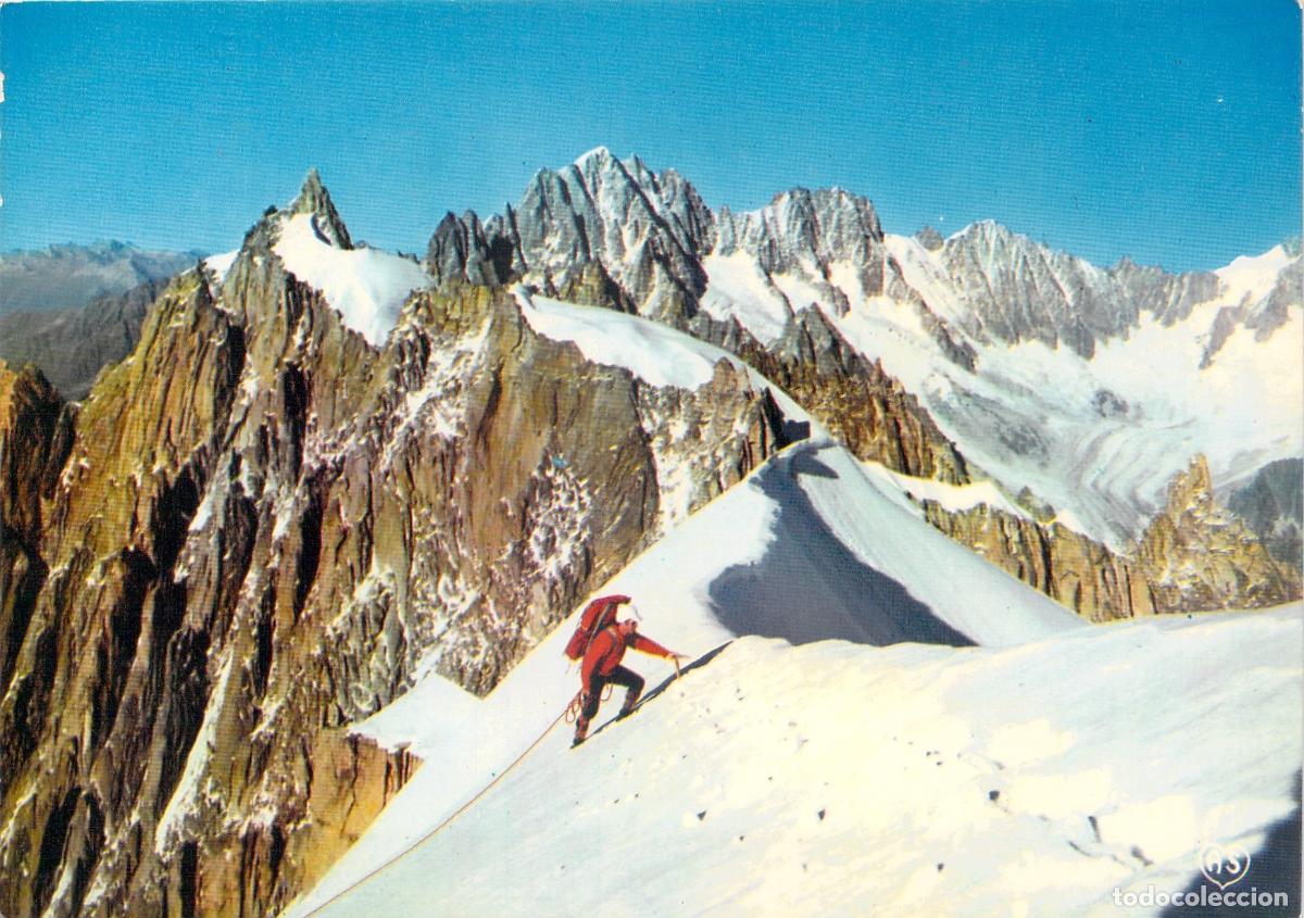 Postales: Postal de Alpinismo en Chamonix Mont Blanc Ar&ecirc;te Midi-Plan