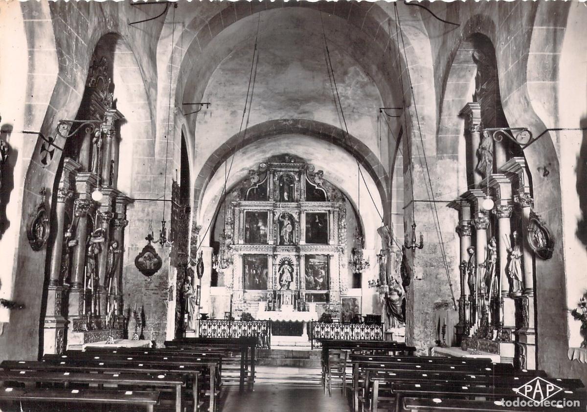 Postales: Postal Abad&iacute;a de Saint-G&eacute;nis-des-Fontaines Francia Interior Iglesia