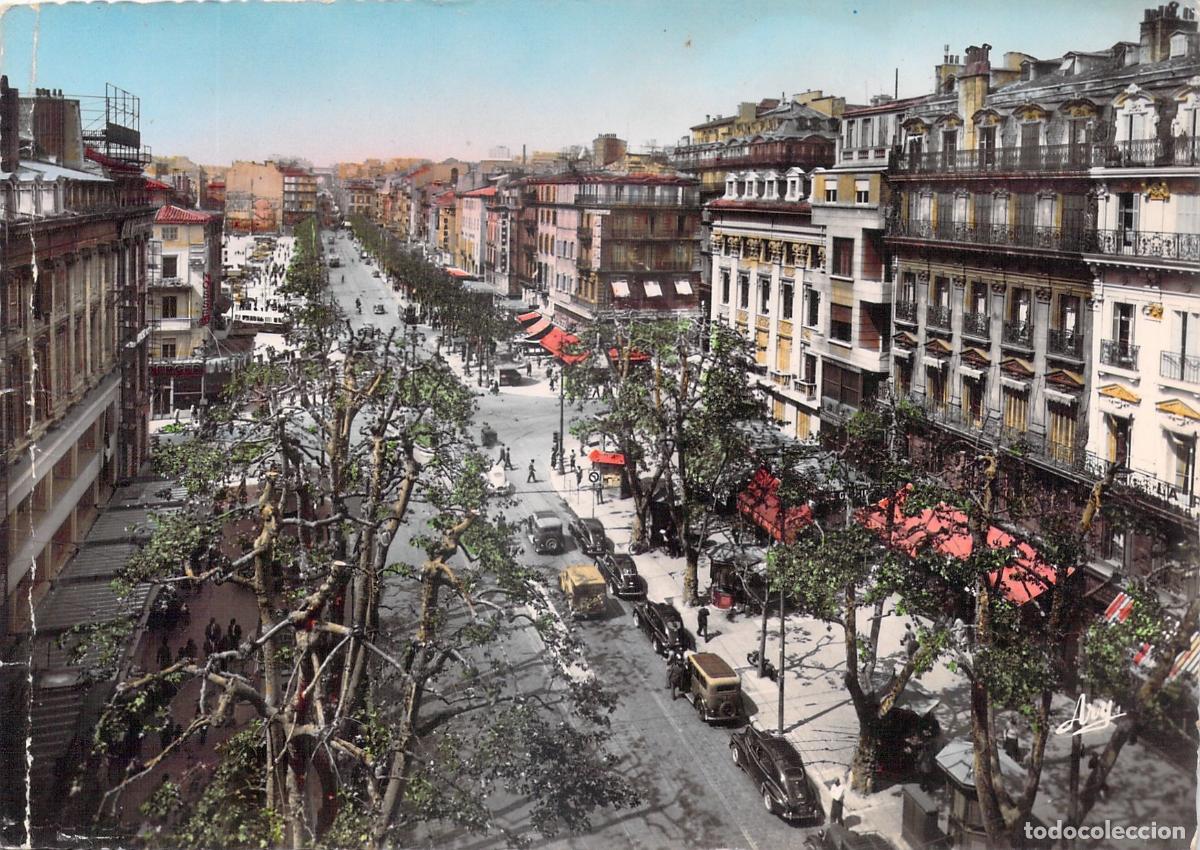 Postales: Postal de Marsella: Cours Belsunce y el Arco de Triunfo al fondo