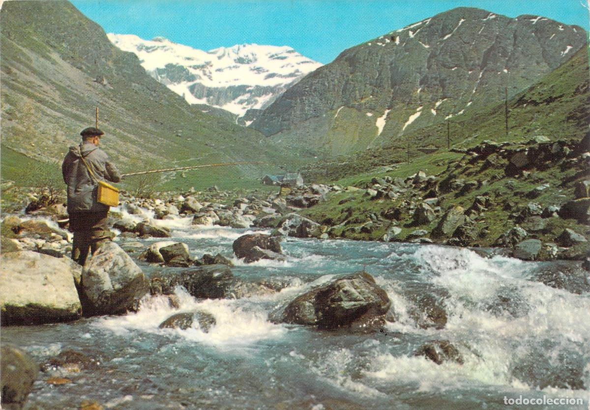 Postales: Postal de Pesca de Trucha en los Pirineos Franceses