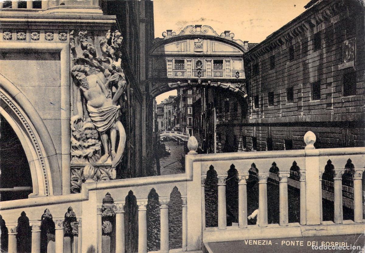 Postales: Postal de Venecia: El Puente de los Suspiros y Canales de Italia