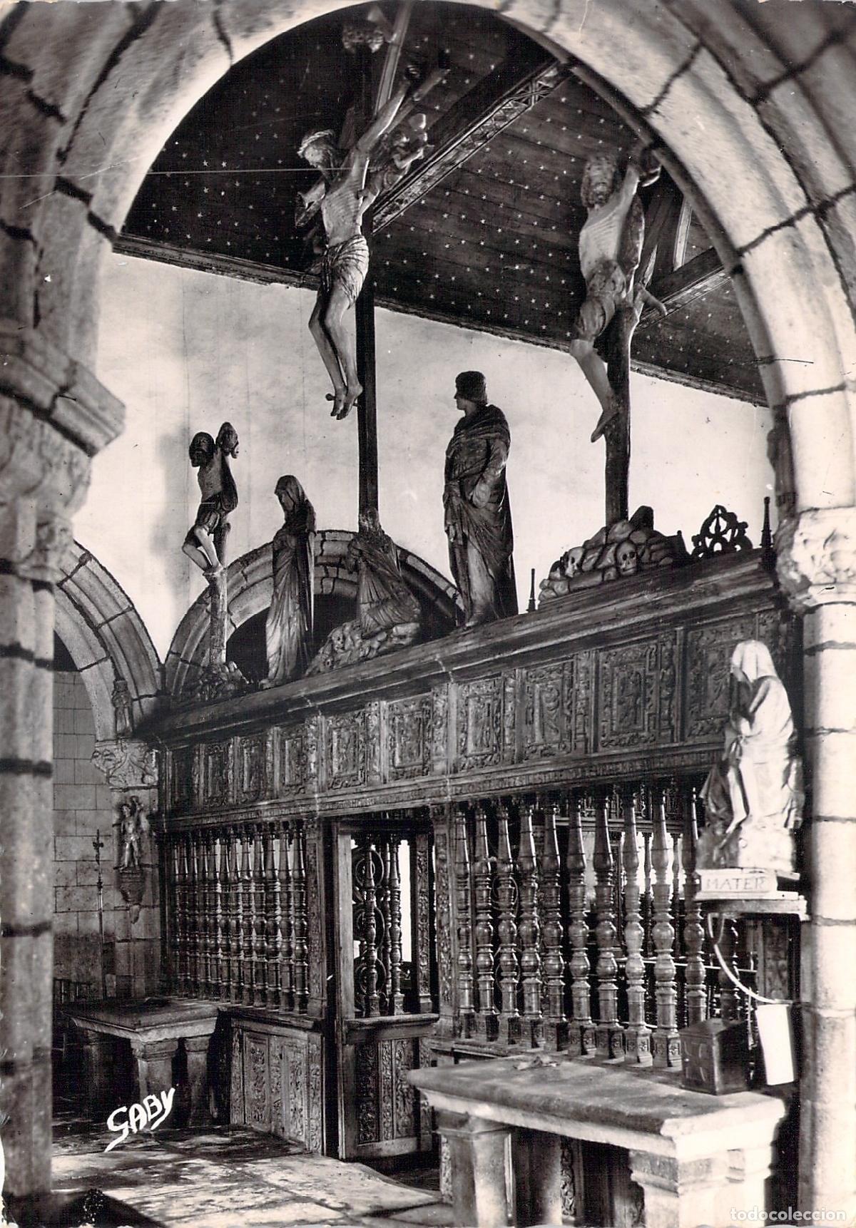 Postales: Postal del Interior de la Capilla de Saint-Herbot, Francia