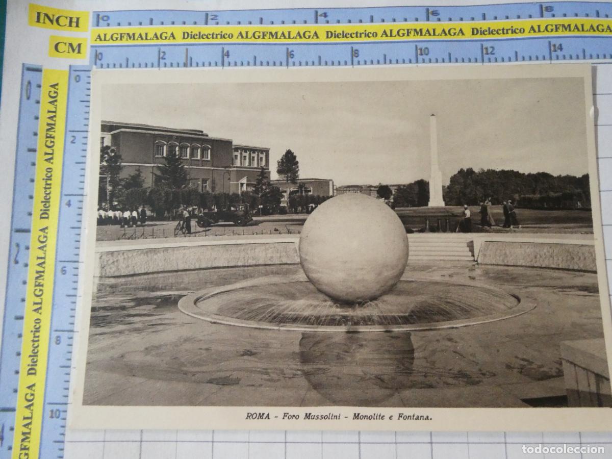 Postales: ANTIGUA POSTAL DE ITALIA. ROMA FORO MUSSOLINI MONOLITE E FONTANA. 2563