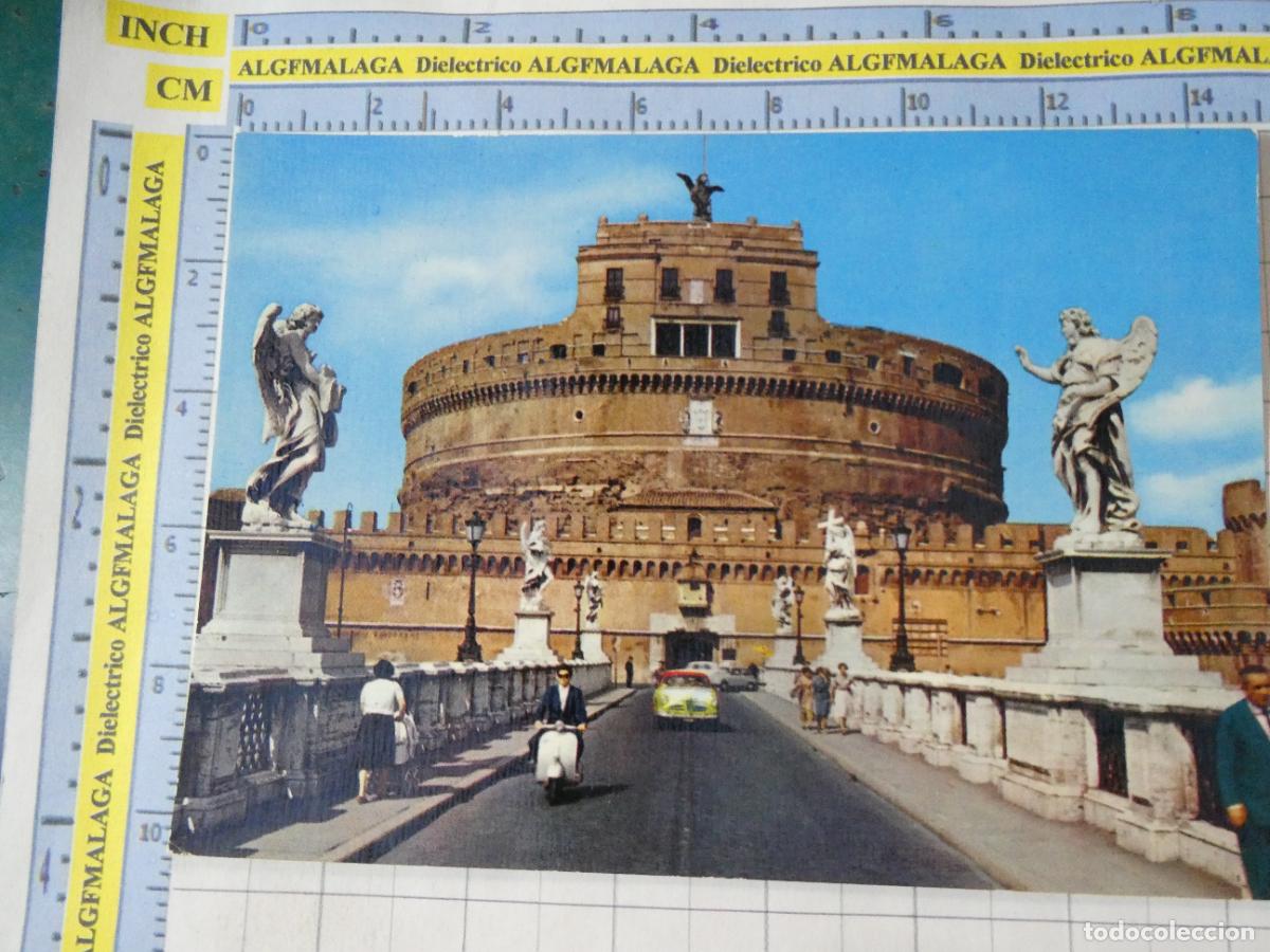 Postales: POSTAL DE ITALIA. ROMA PUENTE CASTILLO S. ANGELO MOTO VESPA LAMBRETTA. 2579