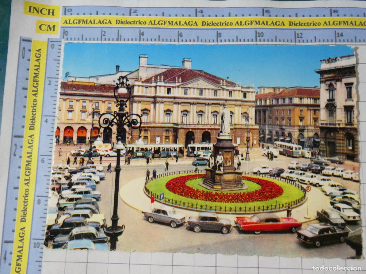 Postales: POSTAL DE ITALIA. MIL&Aacute;N MILANO PIAZZA DELLA SCALA. COCHES. 2583