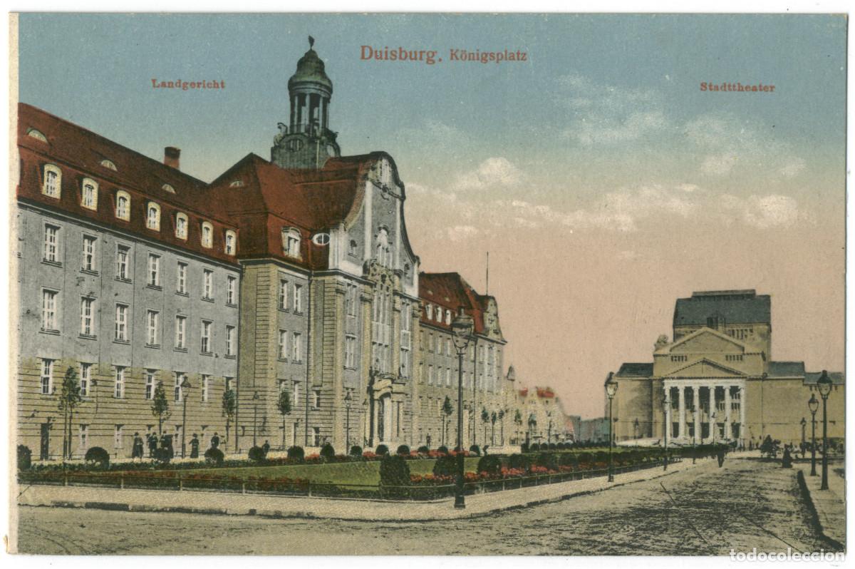 Postales: DUISBURG_K&ouml;nigsplatz und Stadtheater_Ilegible / teatros Alemania