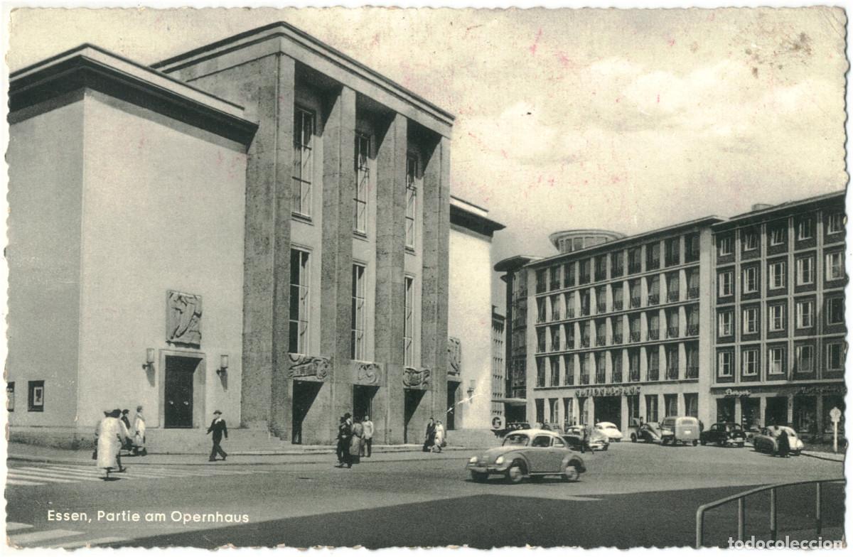 Postales: ESSEN_Partie am Opernhaus_Heinrich Koch; 55112 / teatros Alemania