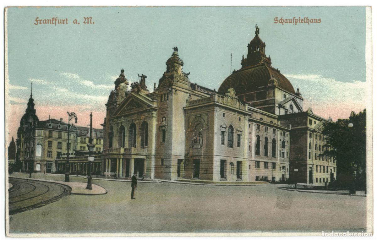 Postales: FRANKFURT a. M._Schauspielhaus_Frankfurter Lichtdruckanstalt; 258 / teatros Alemania