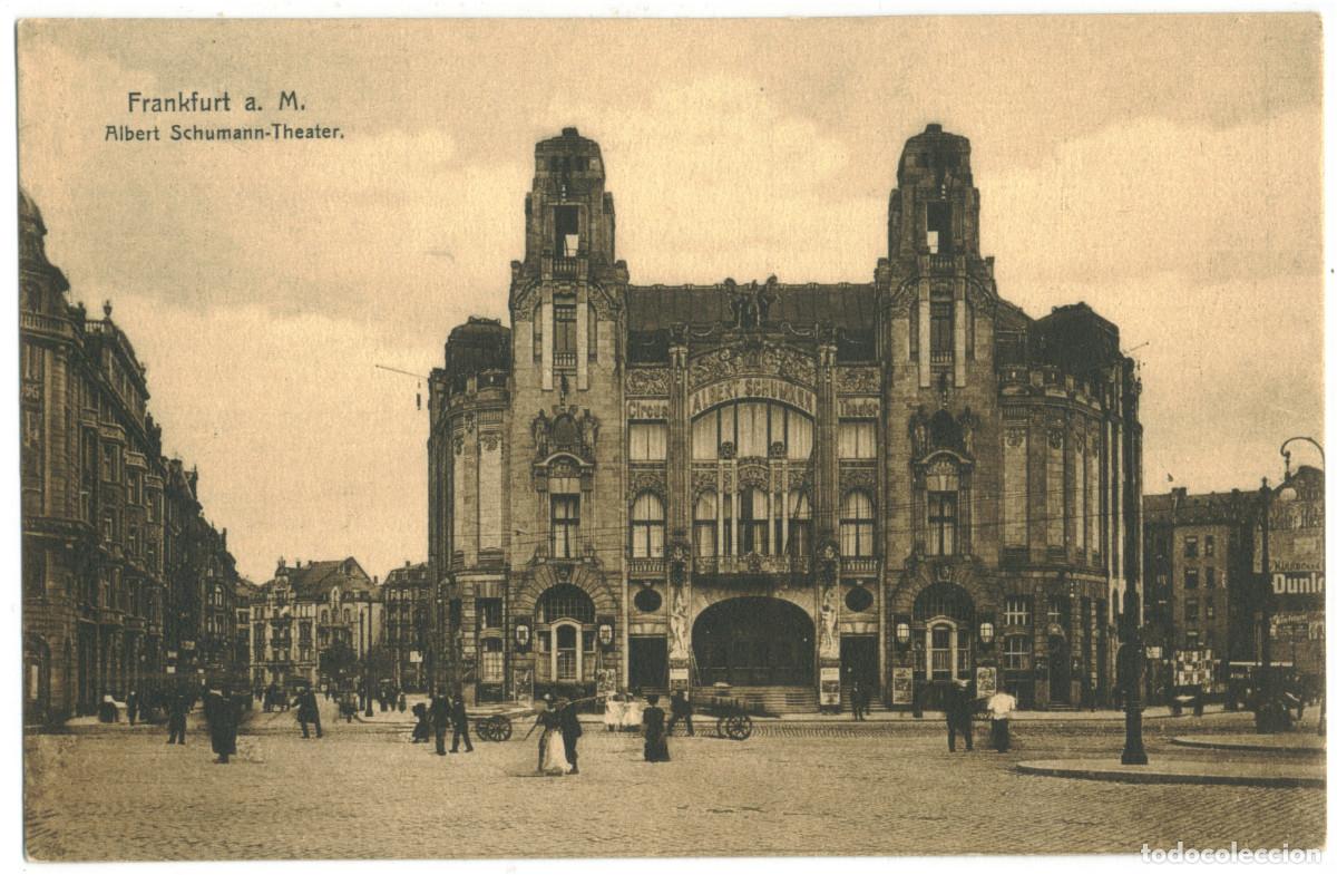 Postales: FRANKFURT a. M._aLBERT Schumann Theater_l. kLEMENT; 440 / teatros Alemania