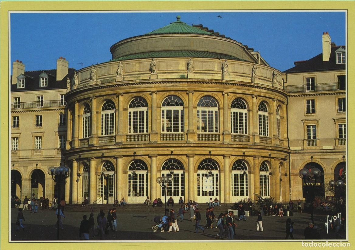 Postales: N&ordm; 35-RENNES (Ille-et-Vilaiine). La Bretagne. Le th&eacute;&acirc;tre construit en 1832. Sin circular. EDITIONS D