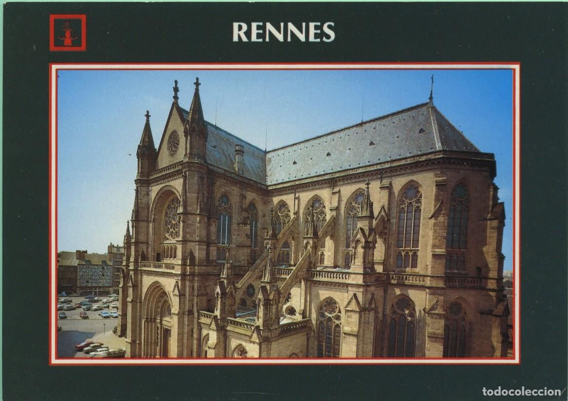 Postales: N&ordm; 99-RENNES. La iglesia de Saint-Aubin de estilo g&oacute;tico siglo XIII. Sin circular. ED. PIERRE ARTAUD