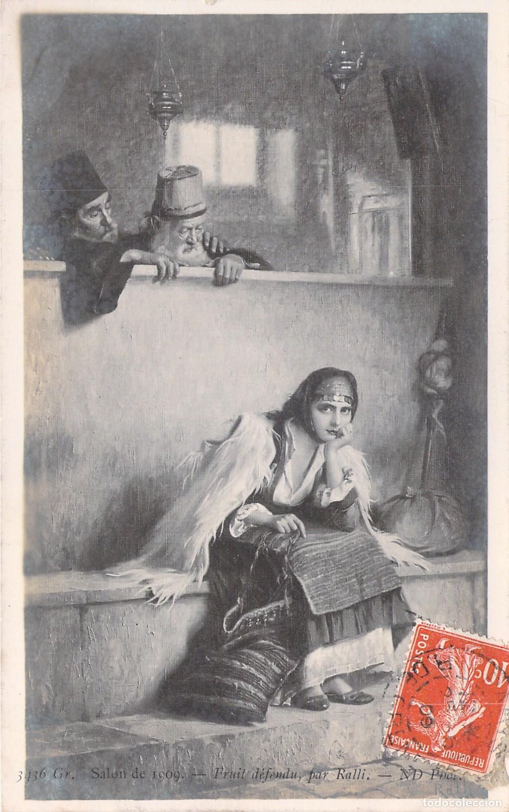 Cartes Postales: Postal de la Pintura Fruto Prohibido de Th&eacute;odore Ralli