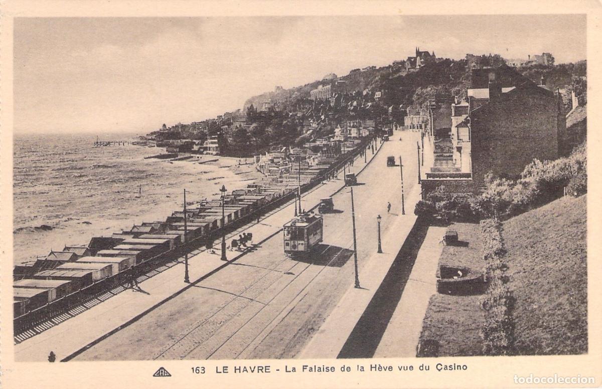 Postcards: Postal de Le Havre - La Falaise de la H&egrave;ve vista desde el Casino