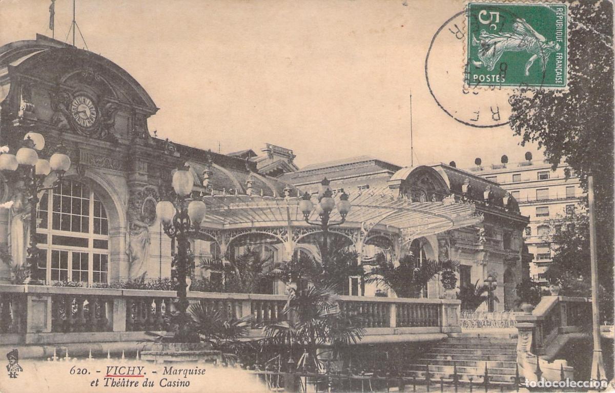 Cartoline: Postal de Vichy Francia Marquise y Teatro del Casino