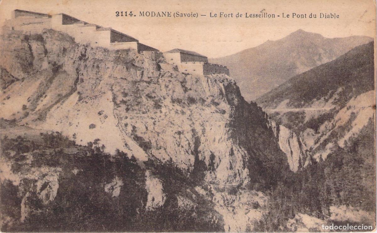 Postais: Postal de Modane, El Fuerte de Lesseillon y Puente del Diablo, Saboya