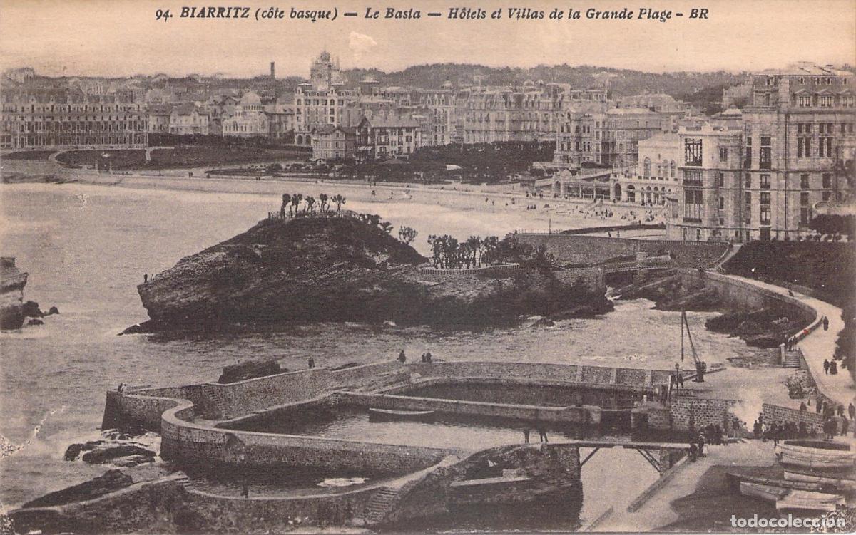 Postais: Postal de Biarritz, Costa Vasca: Le Basta y Grandes Hoteles
