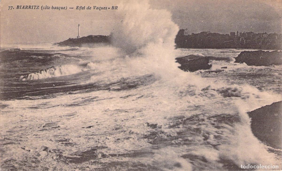 Postais: Postal de Biarritz - Efecto de las Olas en la Costa Vasca