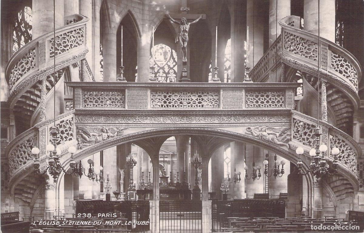 Postais: Postal de la Iglesia Saint-&Eacute;tienne-du-Mont en Par&iacute;s, El Jub&eacute;