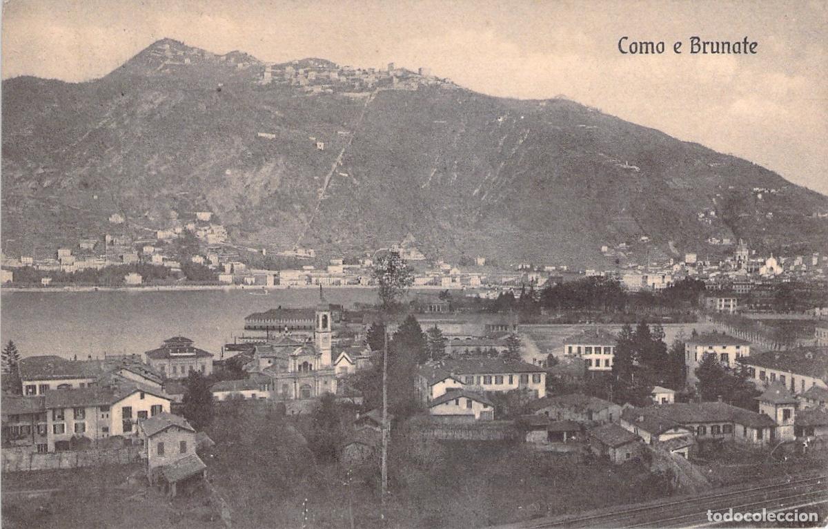 Postais: Postal de Como y Brunate, Italia - Vista Panor&aacute;mica