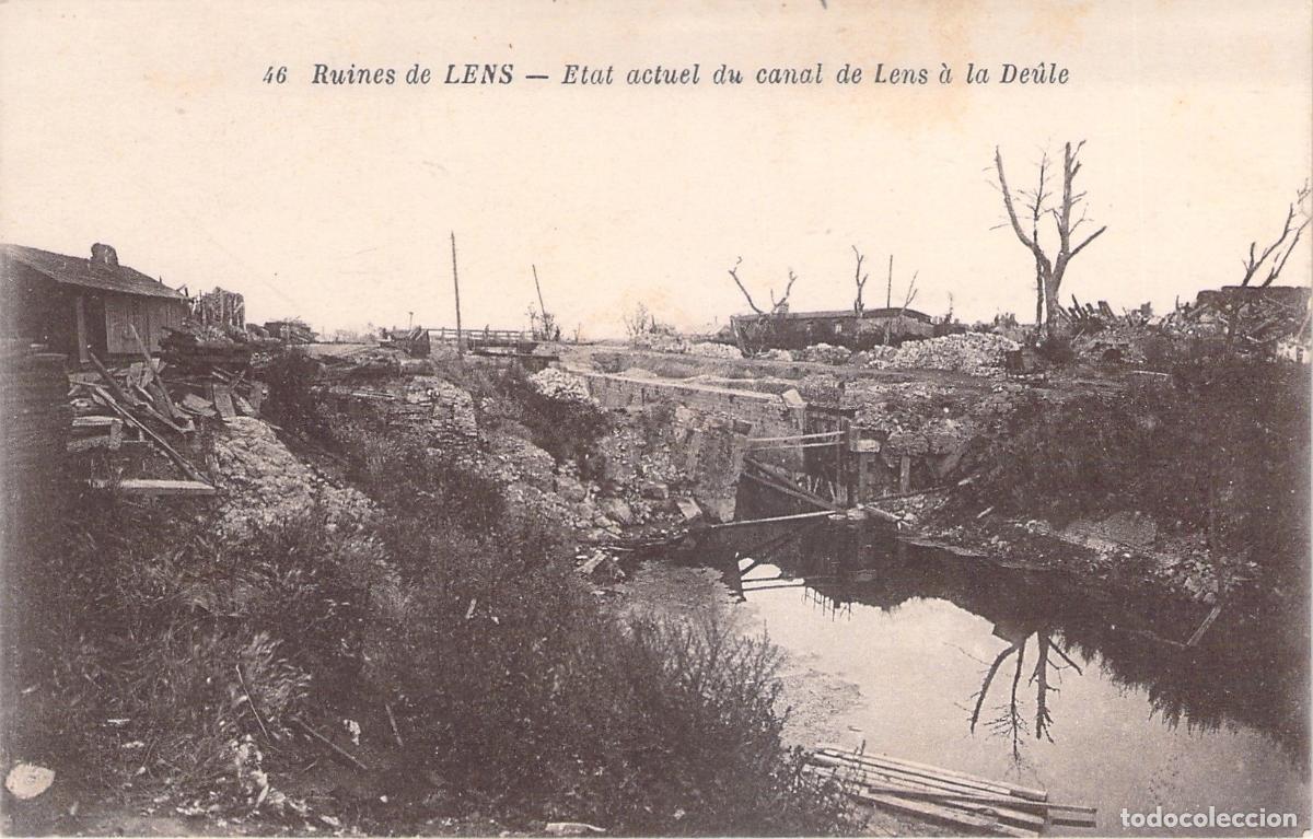 Postales: Postal Hist&oacute;rica Ruinas de Lens Estado del Canal a la De&ucirc;le