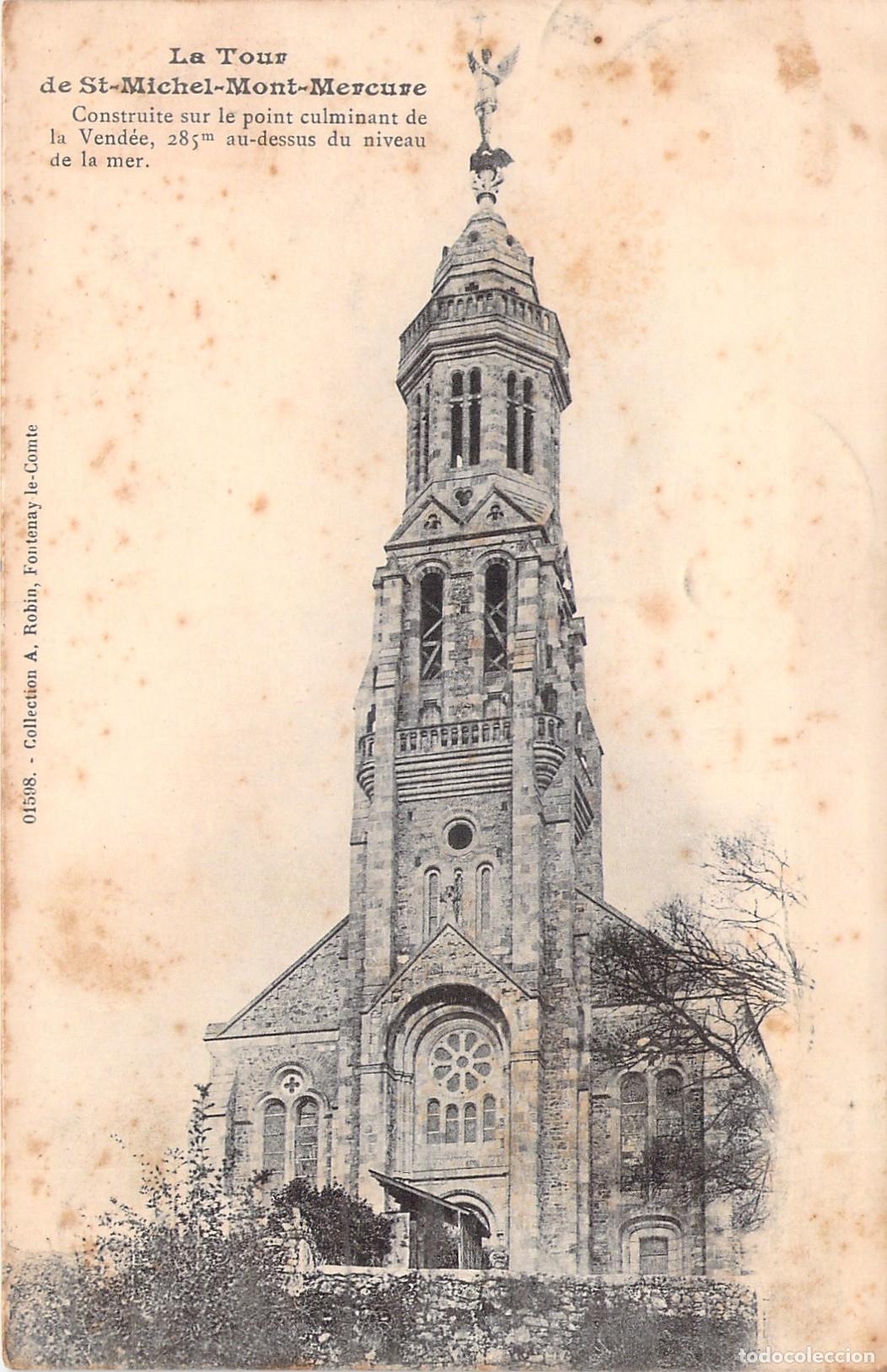 Postales: Postal de la Torre de Saint-Michel-Mont-Mercure en Vend&eacute;e Francia
