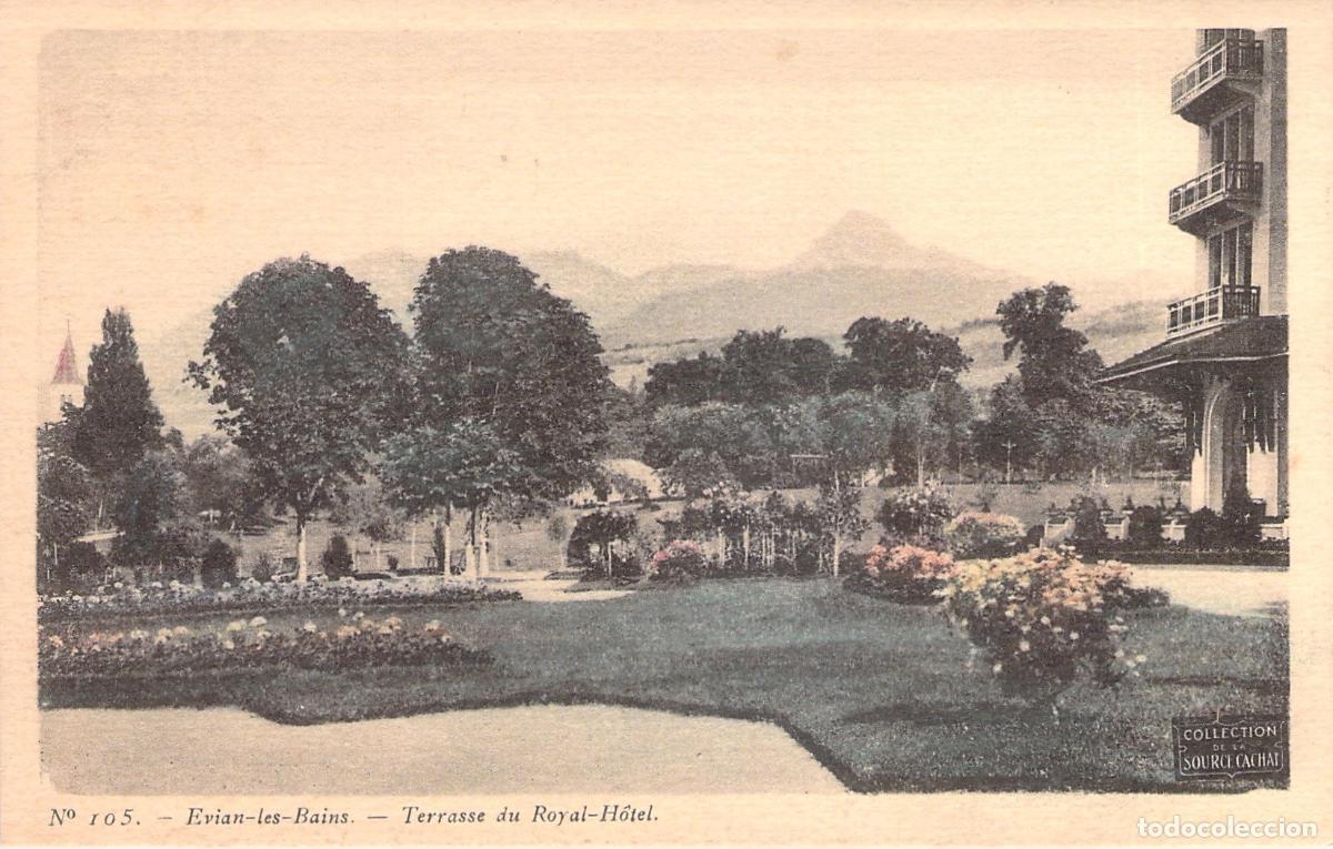 Postales: Postal Terraza del Royal-H&ocirc;tel en Evian-les-Bains