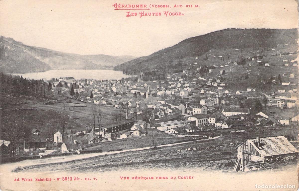 Cartes Postales: Postal de G&eacute;rardmer, Vista General desde el Costet, Vosgos