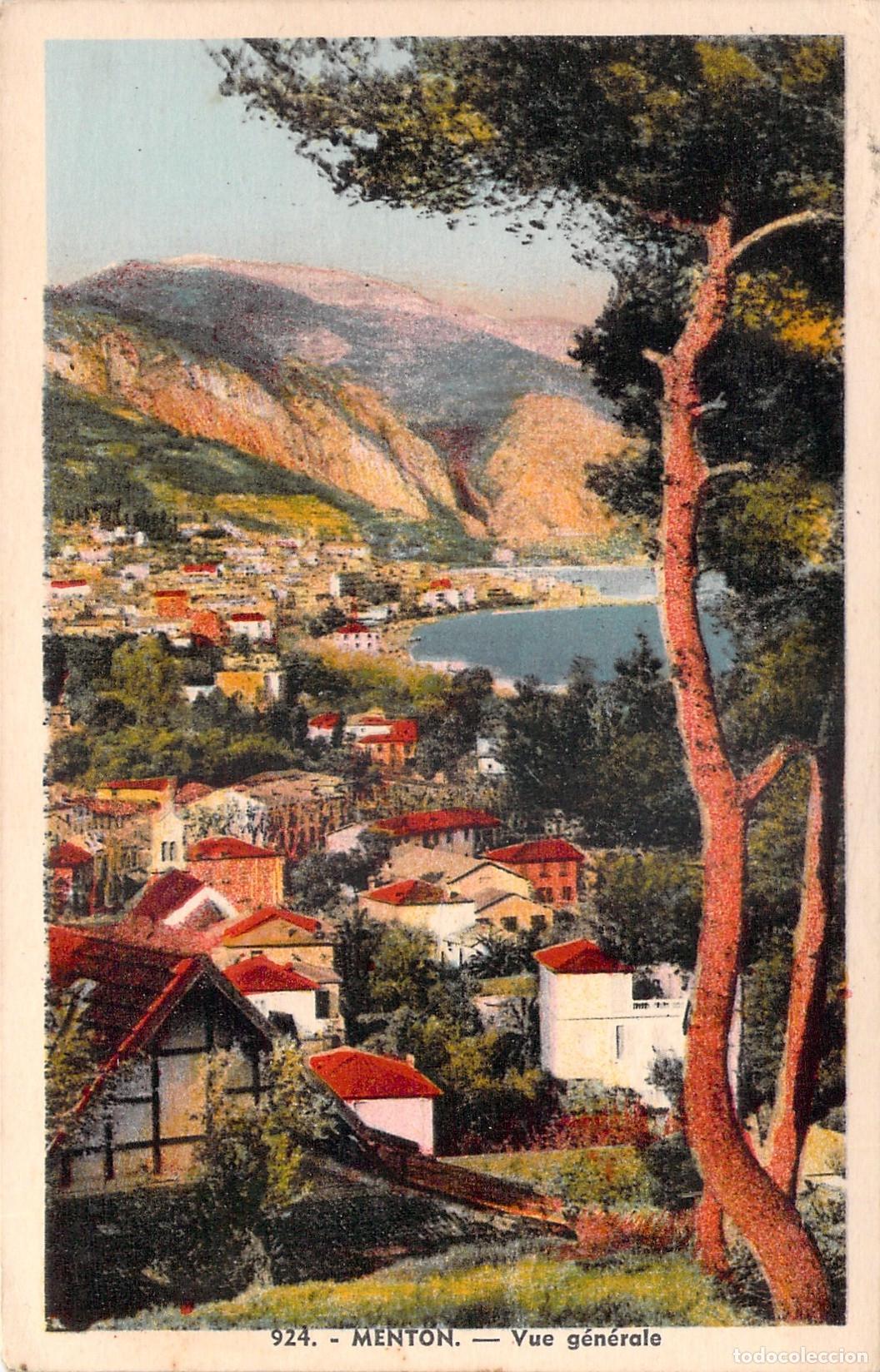 Cartes Postales: Postal de Menton Vista General de la Ciudad y Costa Azul