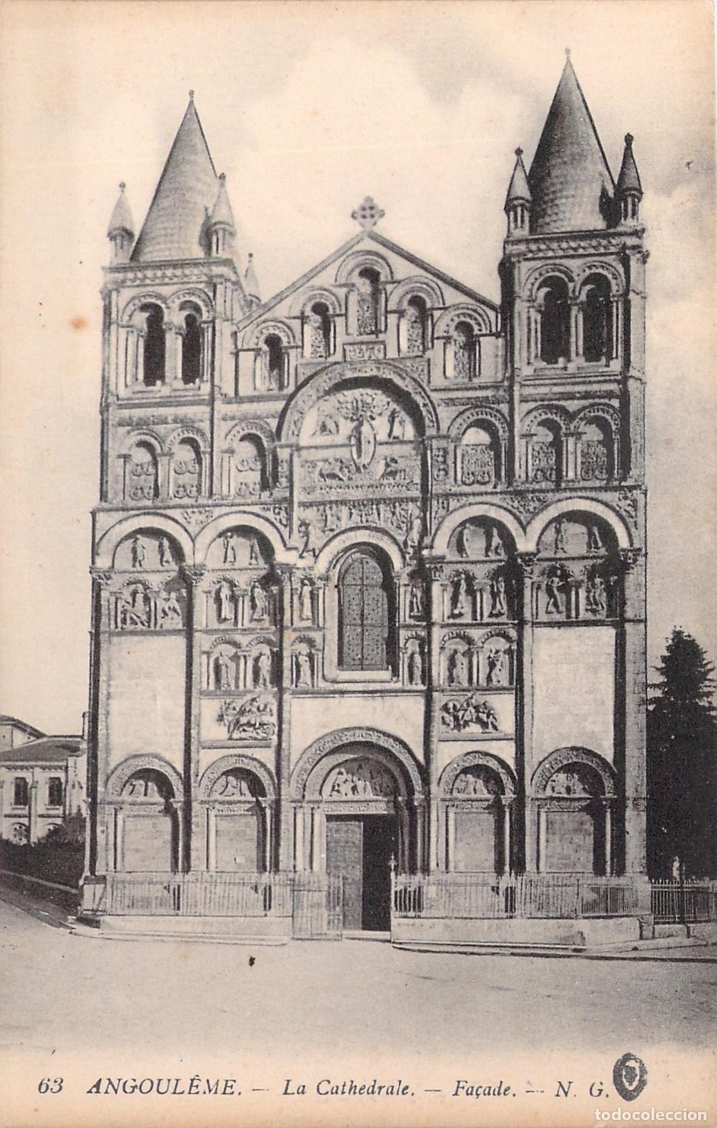 Postales: Postal de la Fachada de la Catedral de Angulema