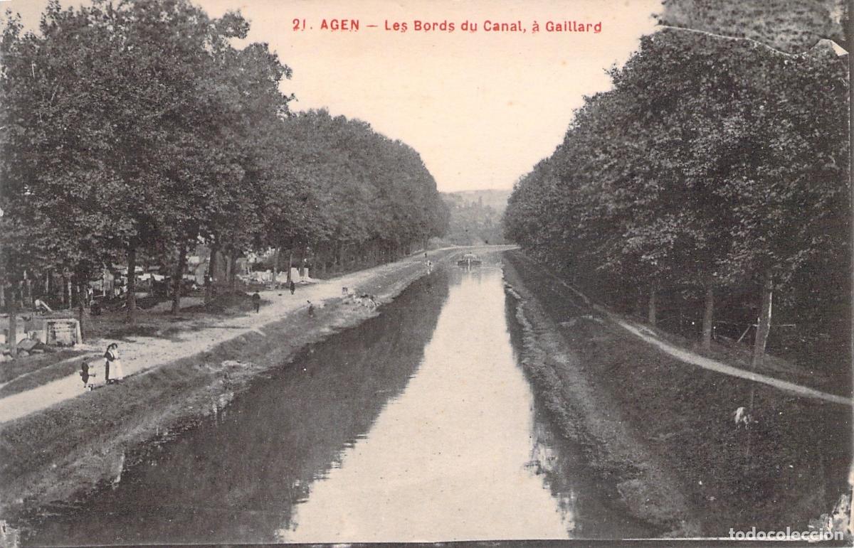 Postales: Postal de Agen - Orillas del Canal en Gaillard, Francia